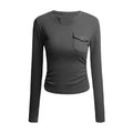 Classic Black And Gray Tight-Fitting Long Sleeves
